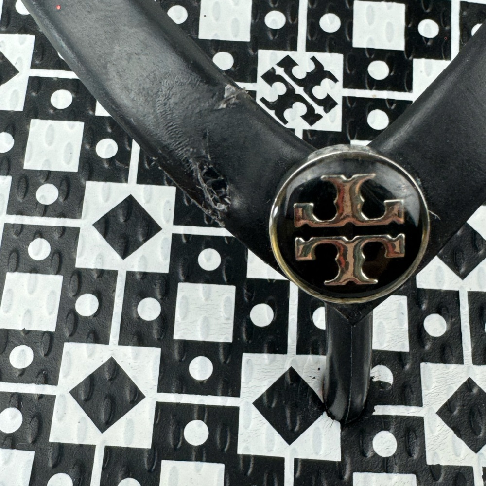 Tory Burch Black and White Sandals - Picture 4 of 14